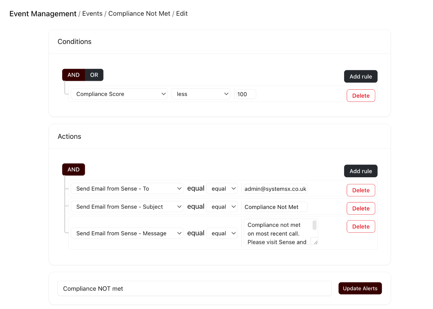 Sense Alerts Example