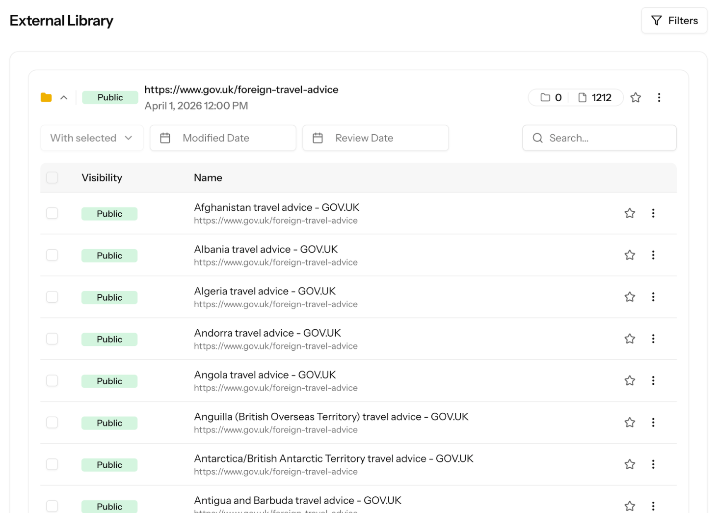 Knowledge External Library