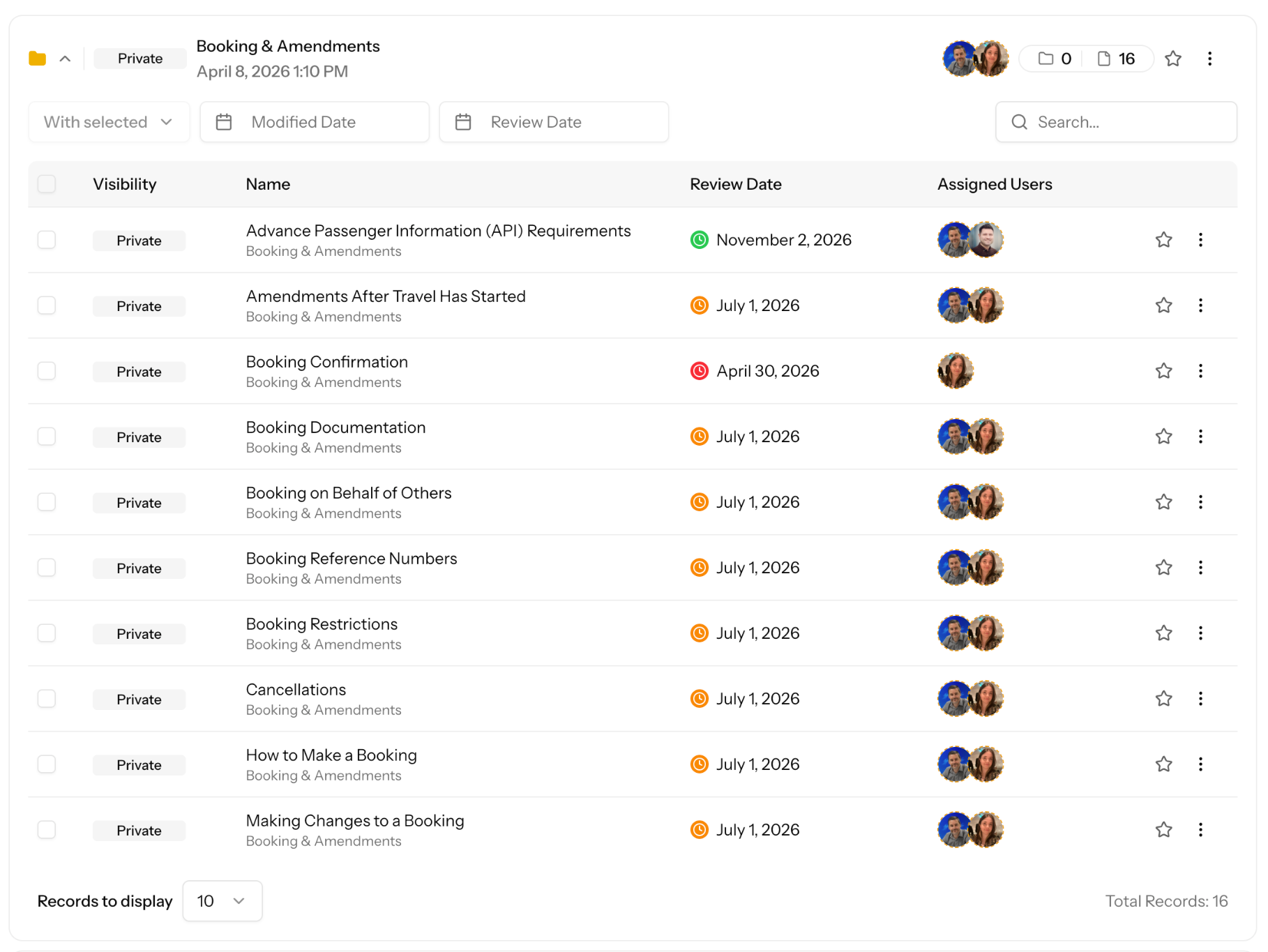 Knowledge Main Library Feature